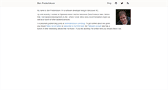 Desktop Screenshot of benfrederickson.com